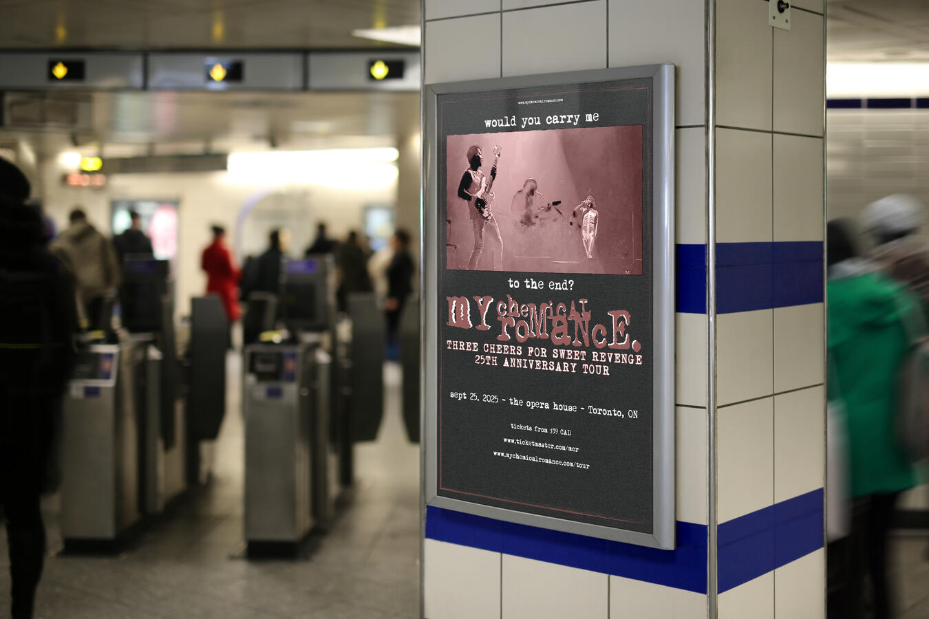 mcr fake tour poster mockup